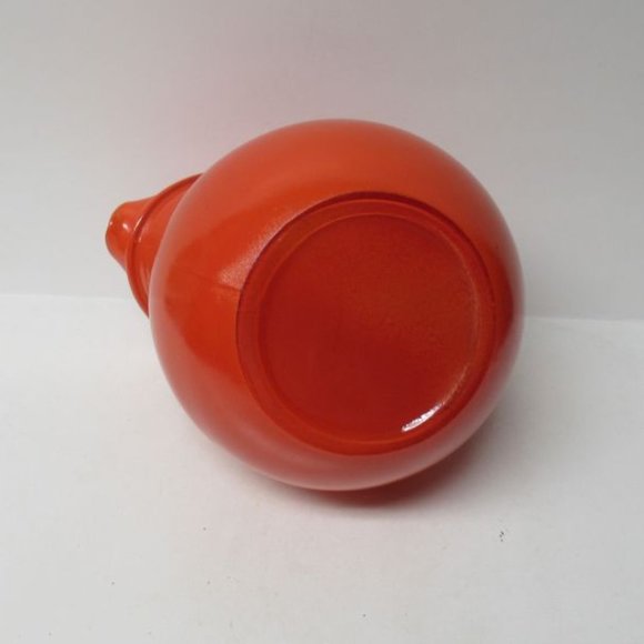 Anchor Hocking Fired On Orange RAINBOW 5 1/2 Tilt Ball Ice Lip Juice Jug Pitcher - Picture 5 of 5